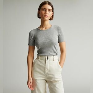 Everlane The Pima Micro-Rib Crew Tee